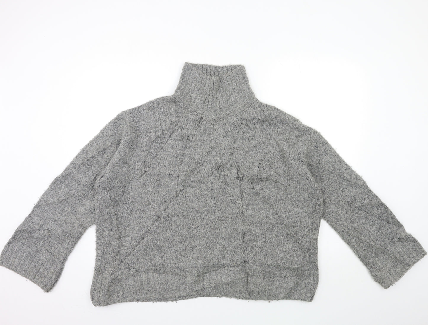 H&M Womens Grey  Knit Pullover Jumper Size S