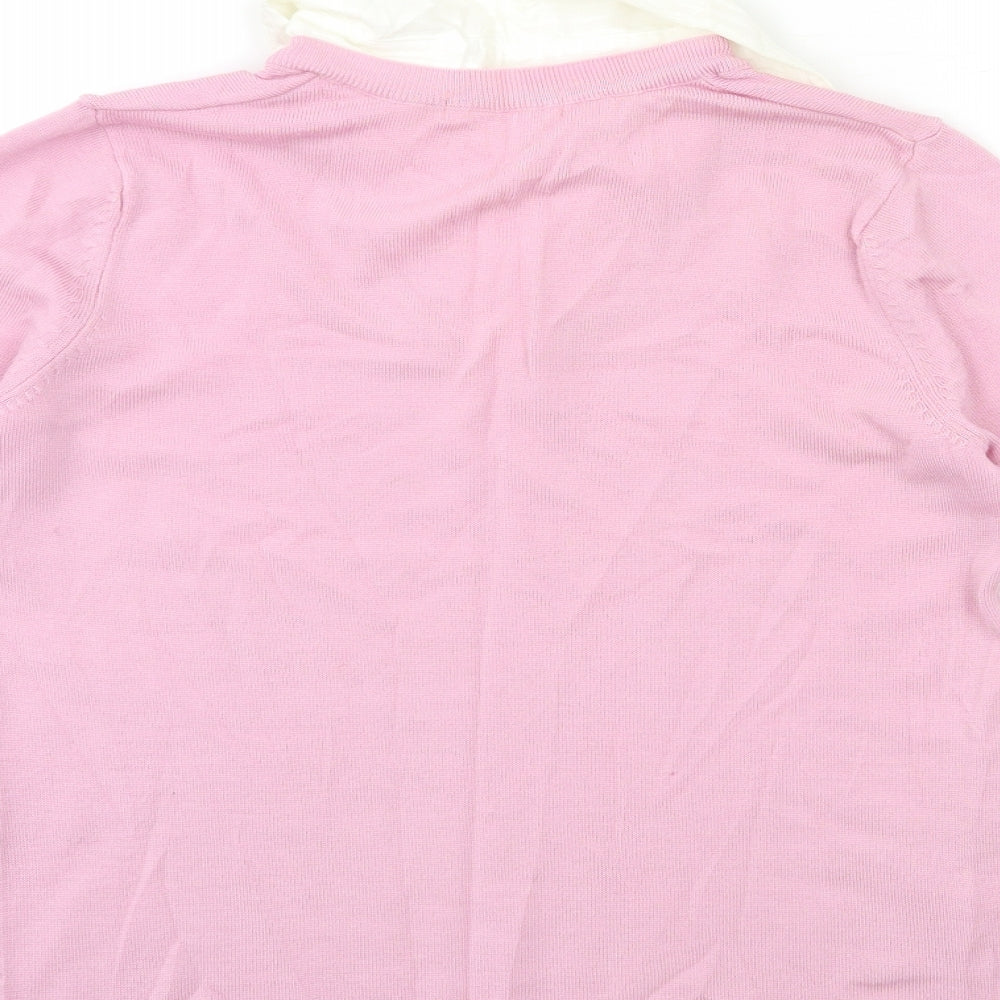 Marks and Spencer Womens Pink  Knit Pullover Jumper Size 12