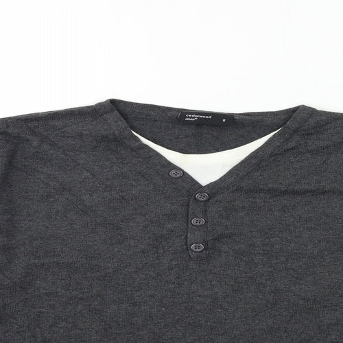 Cedar Wood State Mens Grey  Knit Pullover Jumper Size S