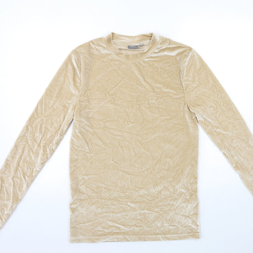 ASOS Womens Gold  Velour Pullover Sweatshirt Size M