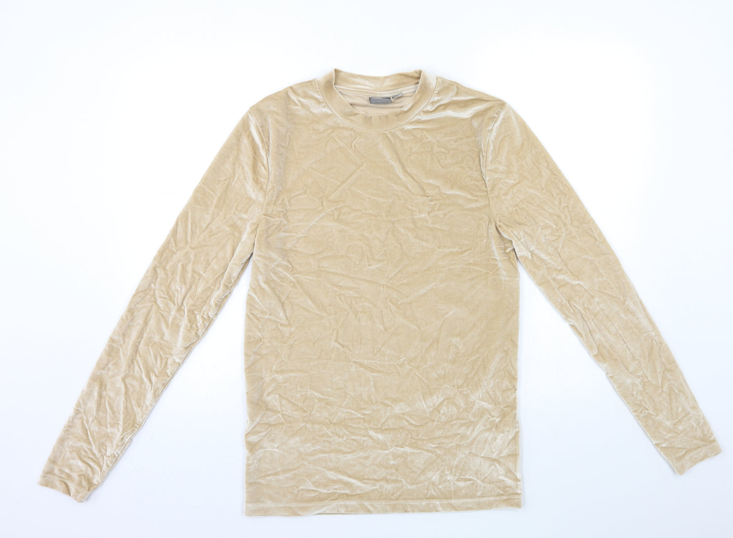 ASOS Womens Gold  Velour Pullover Sweatshirt Size M