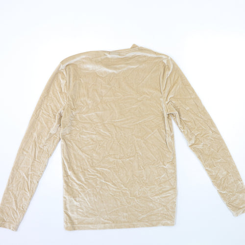 ASOS Womens Gold  Velour Pullover Sweatshirt Size M