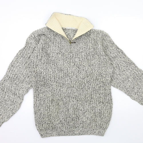 Preworn Mens Grey  Knit Pullover Jumper Size L