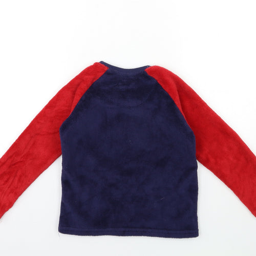 Primark Boys Blue  Fleece  Pyjama Top Size 5-6 Years