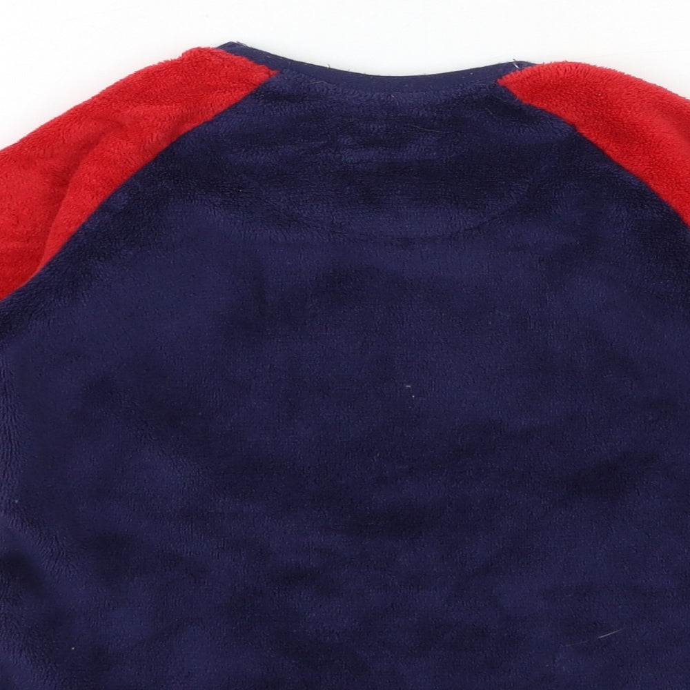 Primark Boys Blue  Fleece  Pyjama Top Size 5-6 Years