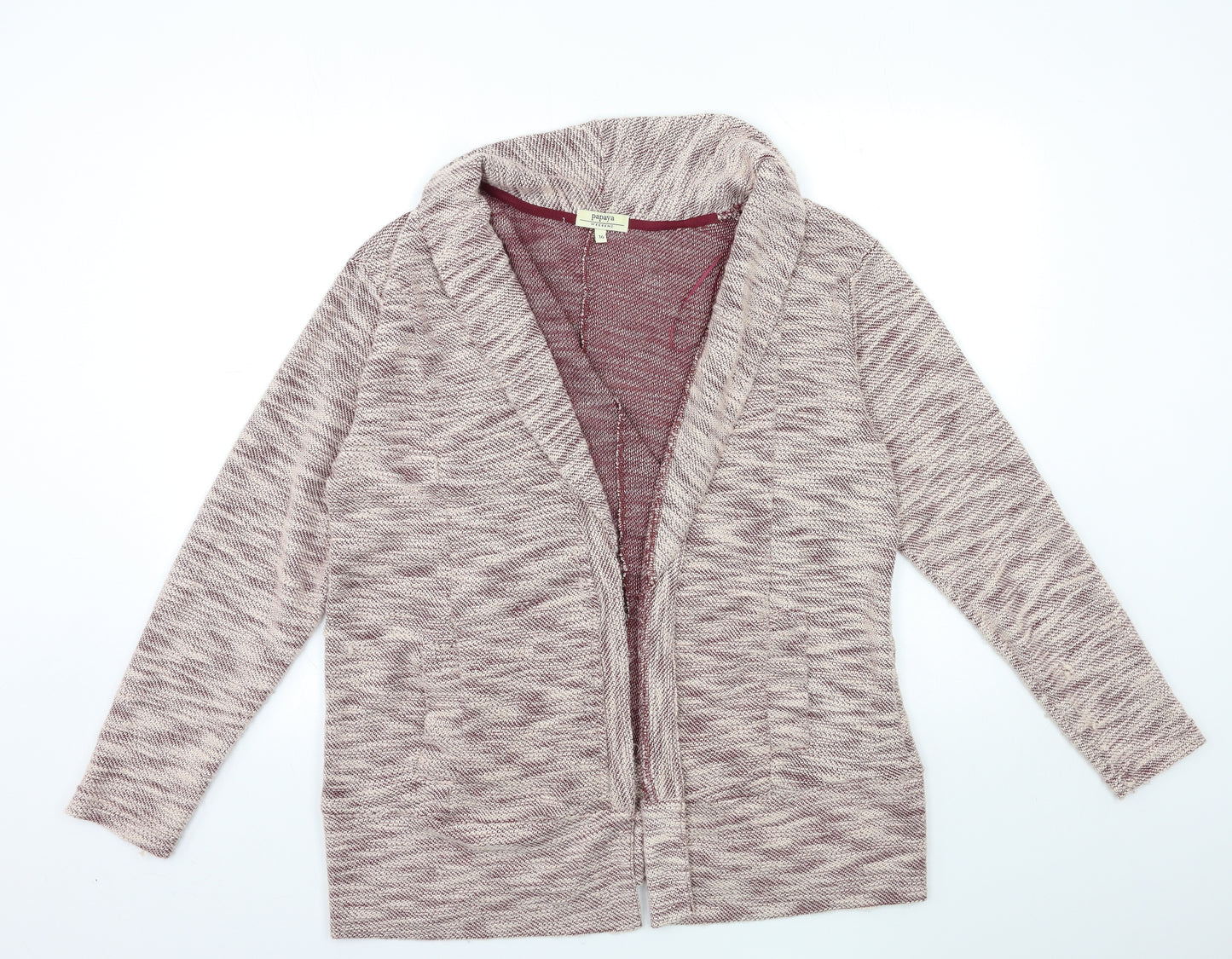 Papaya Womens Red  Knit Cardigan Jumper Size 16