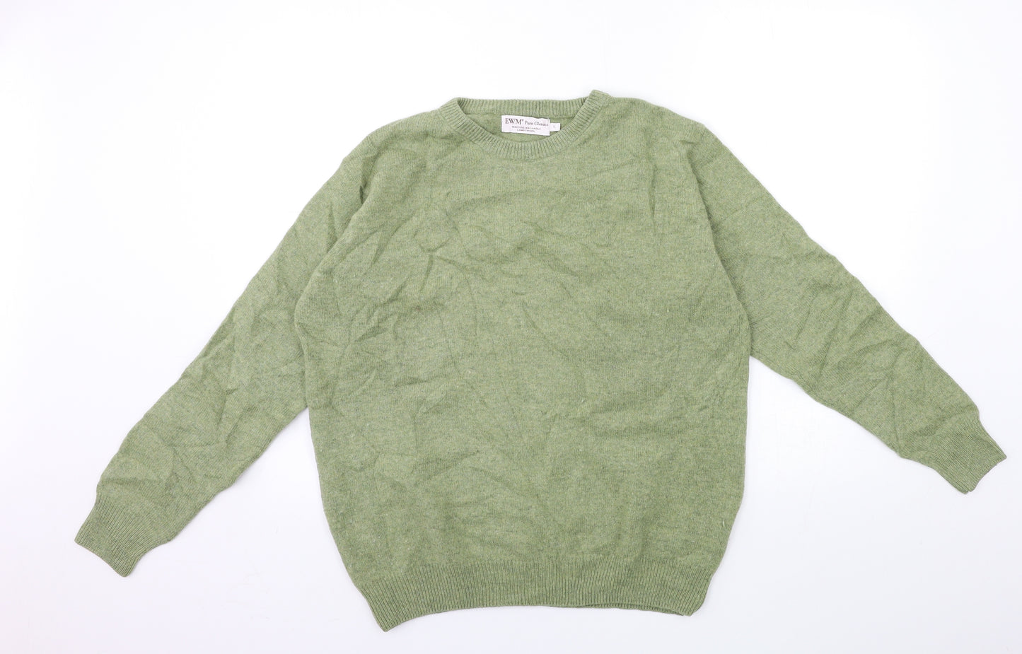 EWM Mens Green  Knit Pullover Jumper Size L