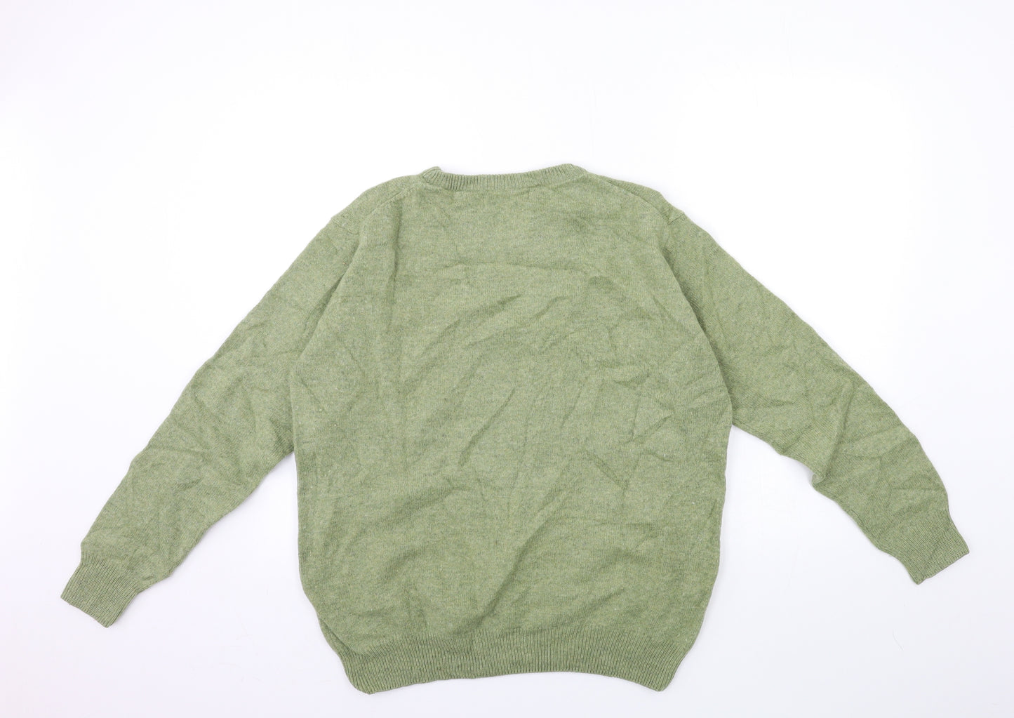 EWM Mens Green  Knit Pullover Jumper Size L