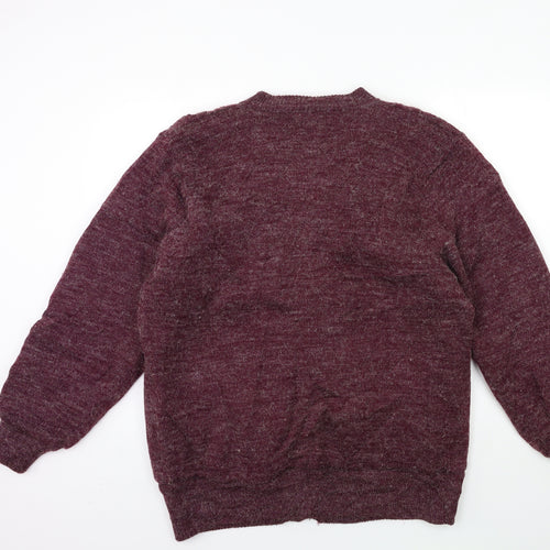 Precis Mens Purple  Knit Cardigan Jumper Size S
