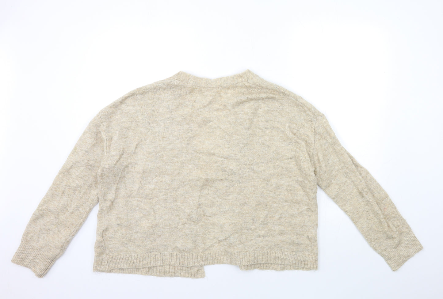 H&M Womens Beige  Knit Cardigan Jumper Size M