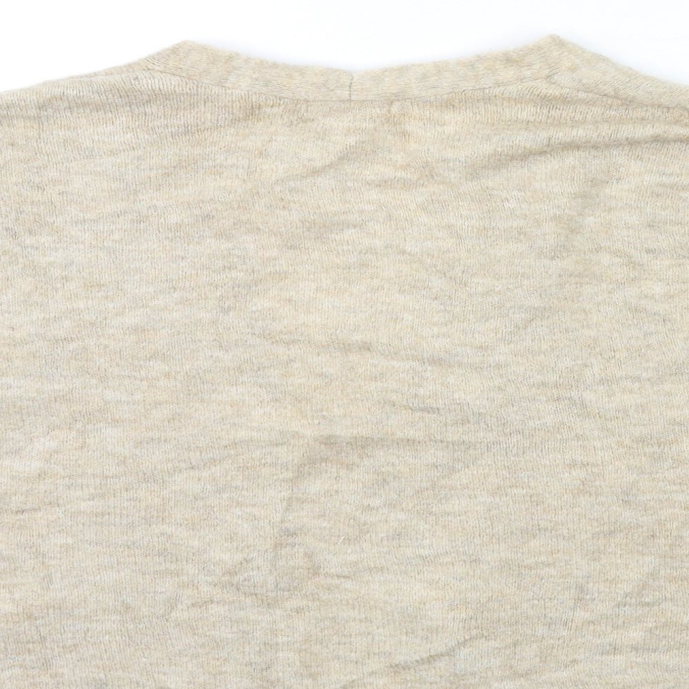 H&M Womens Beige  Knit Cardigan Jumper Size M