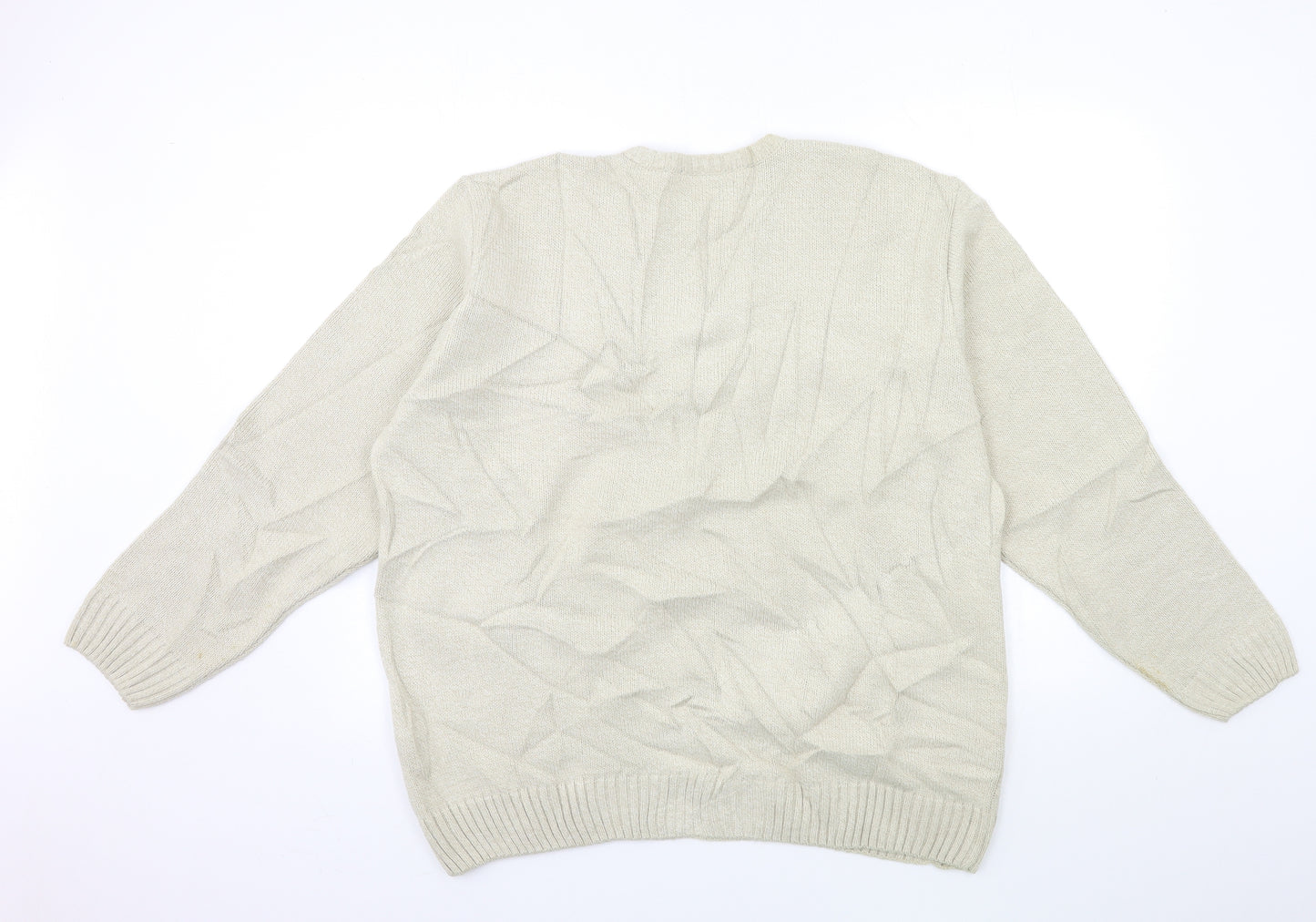 BHS Mens Beige  Knit Pullover Jumper Size L