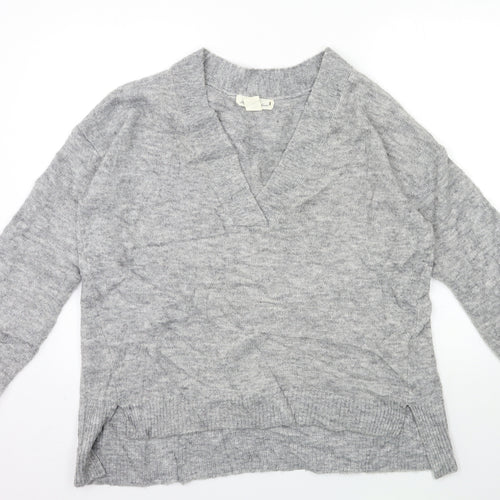 H&M Womens Grey  Knit Pullover Jumper Size S