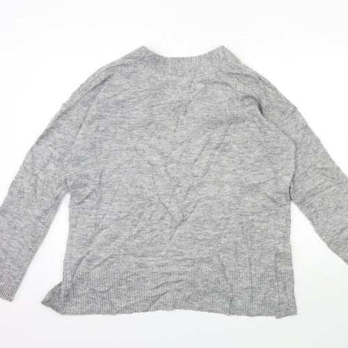 H&M Womens Grey  Knit Pullover Jumper Size S