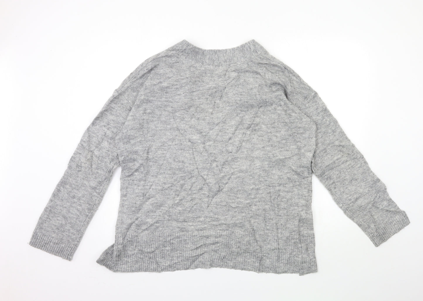 H&M Womens Grey  Knit Pullover Jumper Size S