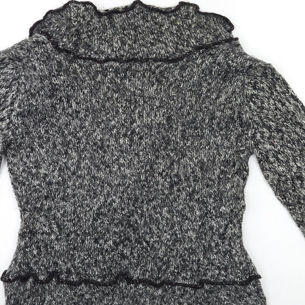 Soon Womens Grey  Knit Cardigan Jumper Size 12