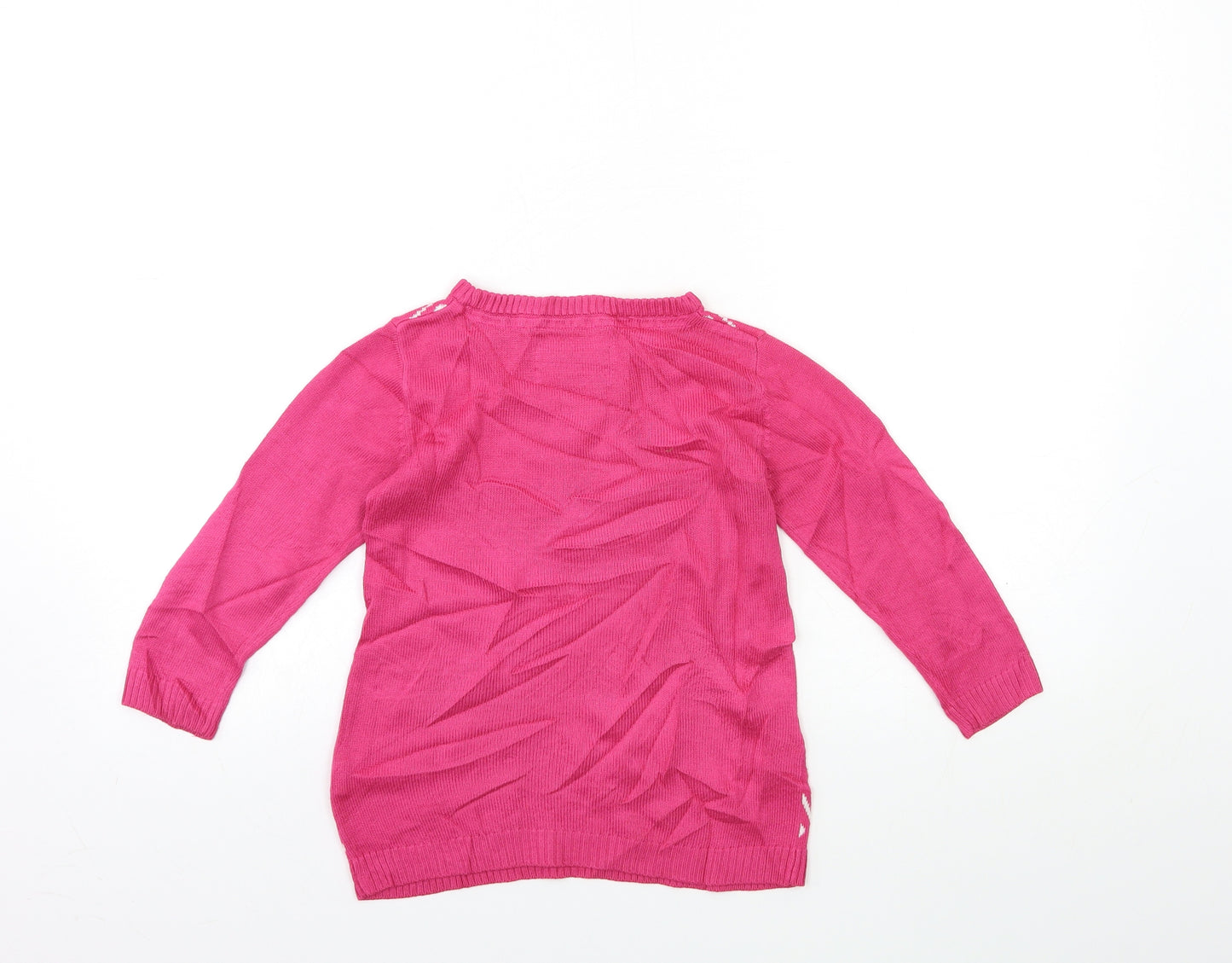 Young Dimension Girls Pink  Knit Pullover Jumper Size 4-5 Years  - CHRISTMAS
