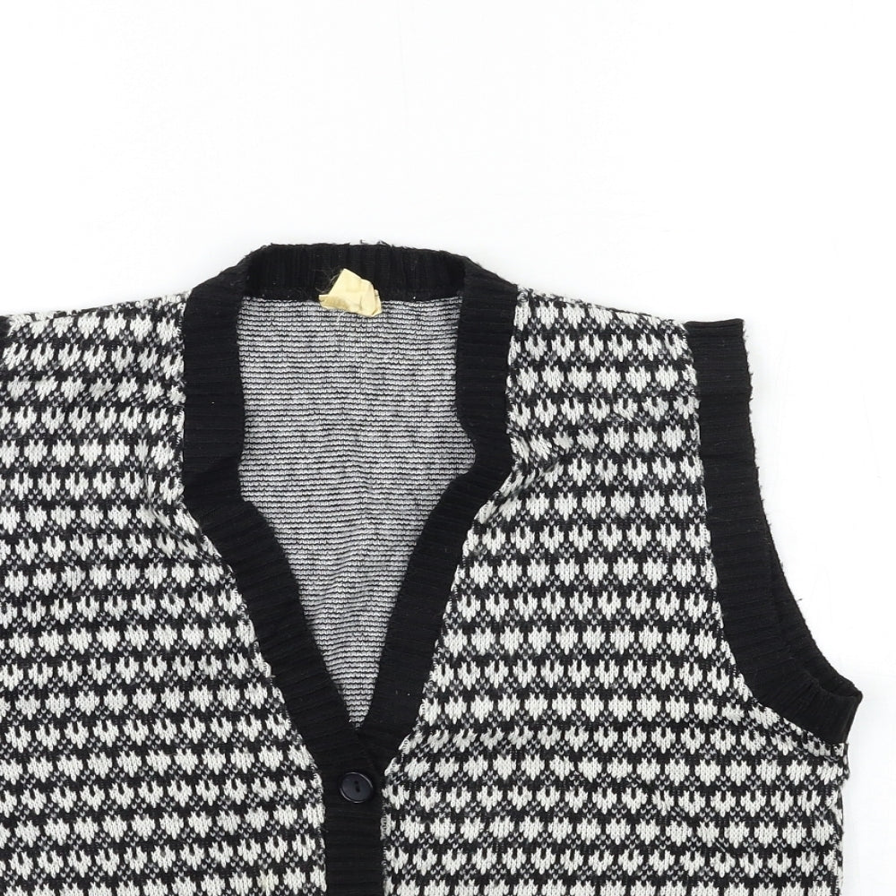 Quality Fashion Womens Black Striped Knit Pullover Jumper Size 12