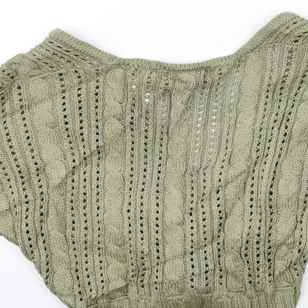 Cherokee Girls Green  Knit Cardigan Jumper Size 7-8 Years