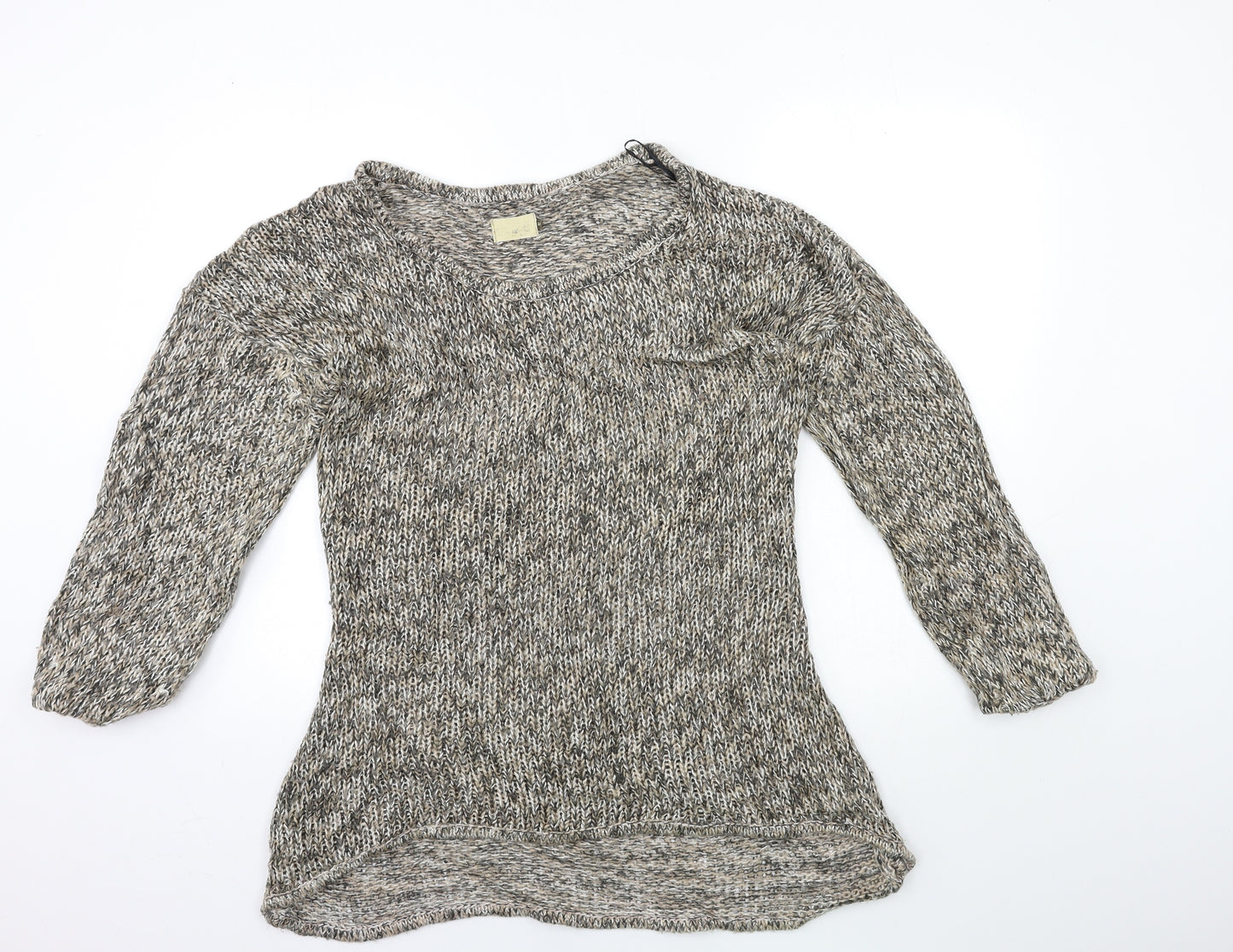 Crafted Womens Brown  Knit Pullover Jumper Size 12