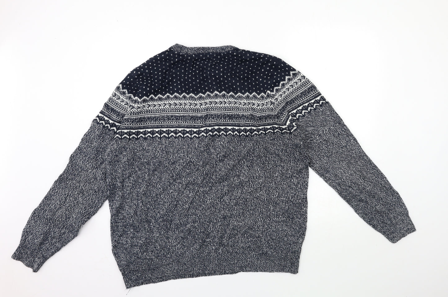 F&F Mens Blue  Knit Pullover Jumper Size XL