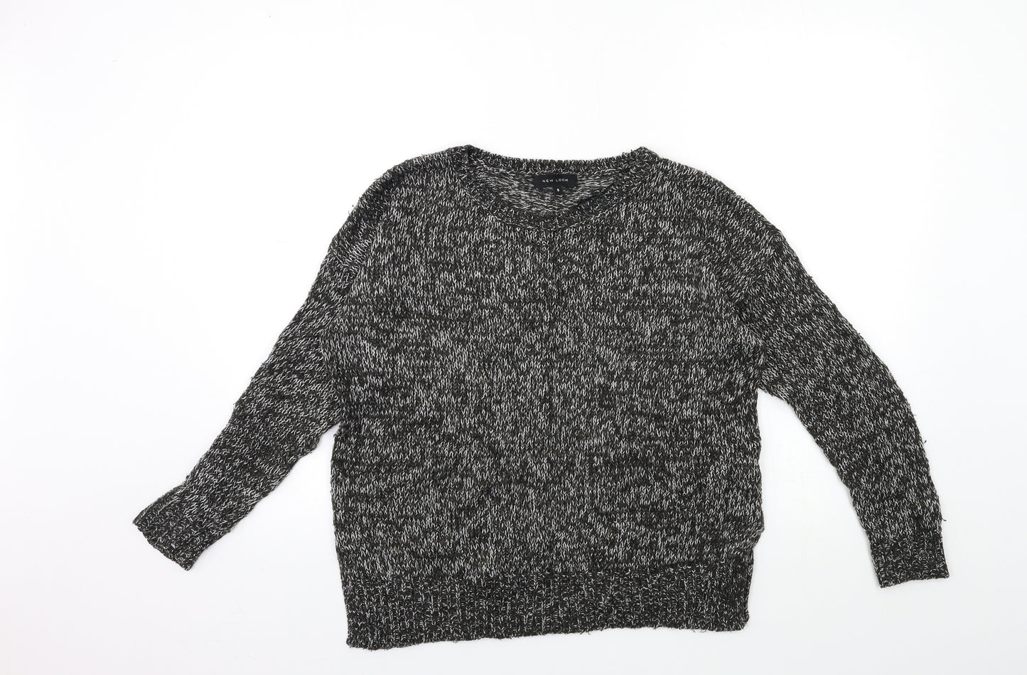 New Look Womens Black  Knit Pullover Jumper Size S