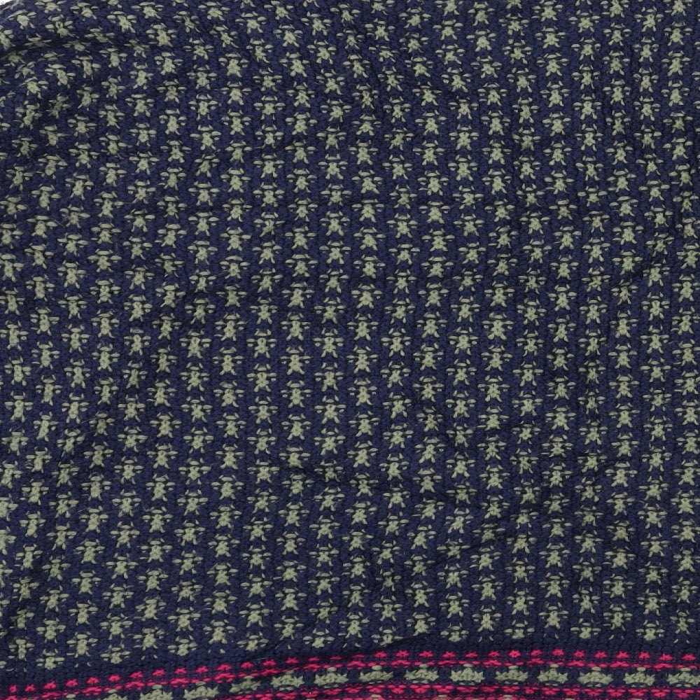 COUNTRY ROSE Womens Blue Geometric Knit Pullover Jumper Size XL
