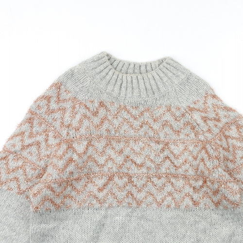 NEXT Womens Grey  Knit Pullover Jumper Size 8