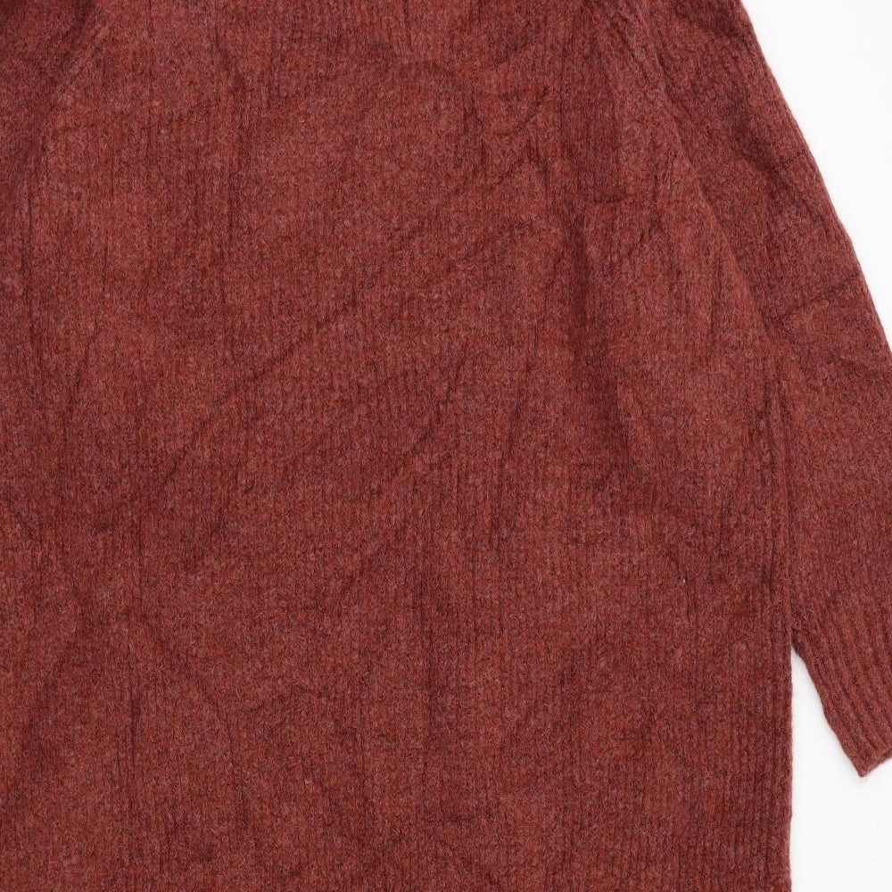 Monki Womens Red  Knit Pullover Jumper Size XS