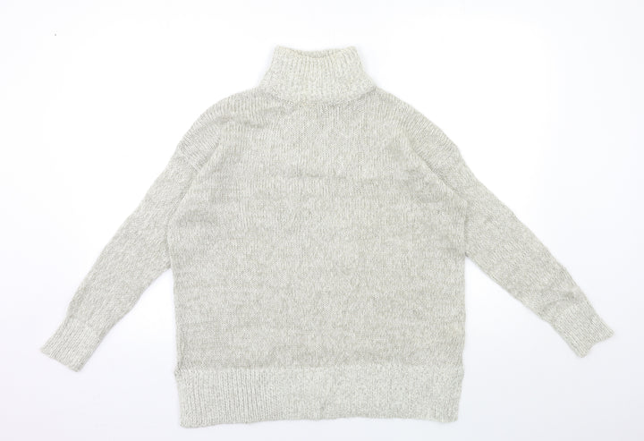 New Look Womens Grey Knit Pullover Jumper Size S