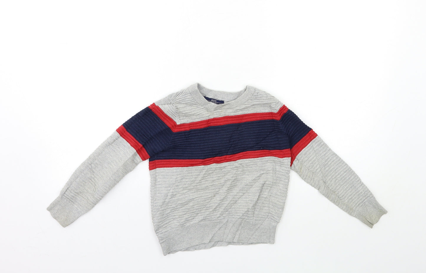 Matalan Boys Grey  Knit Pullover Jumper Size 5 Years