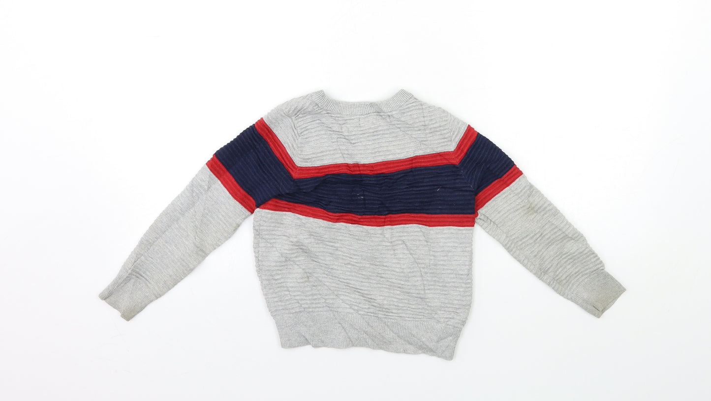 Matalan Boys Grey  Knit Pullover Jumper Size 5 Years