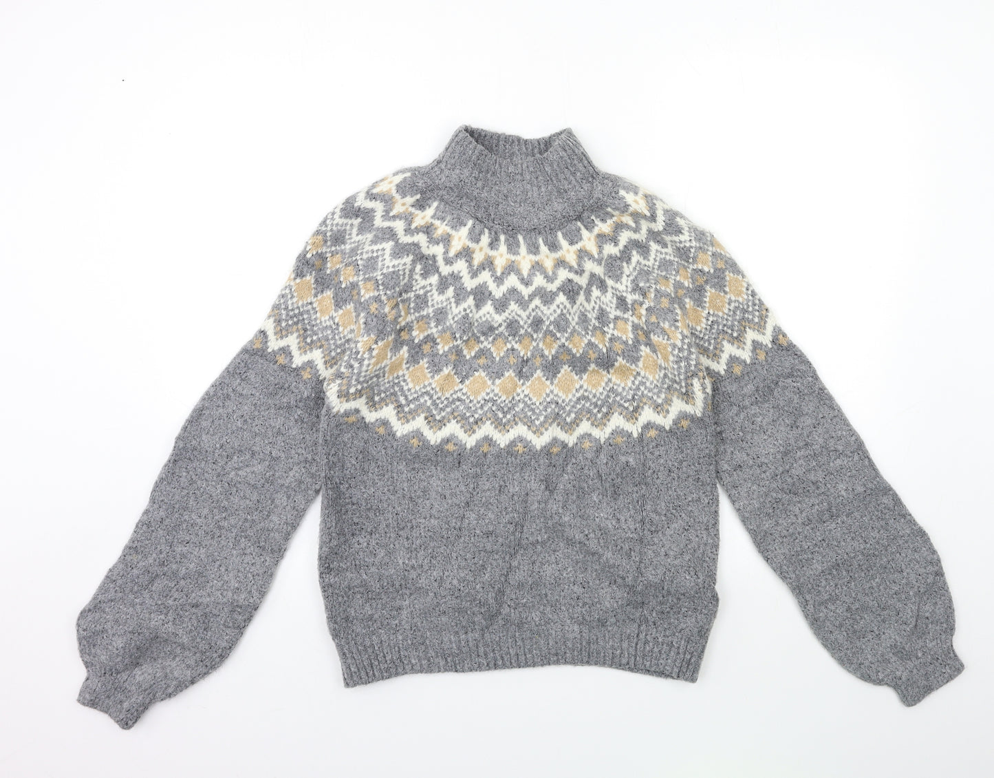 Primark Womens Grey  Knit Pullover Jumper Size 6