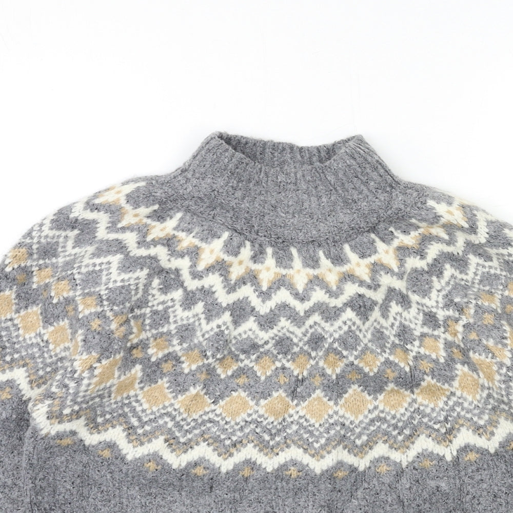 Primark Womens Grey  Knit Pullover Jumper Size 6
