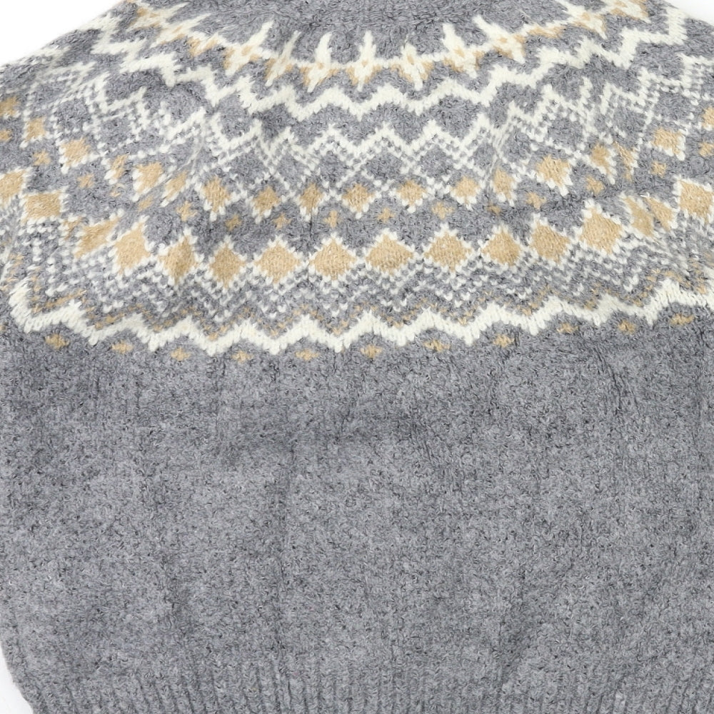 Primark Womens Grey  Knit Pullover Jumper Size 6