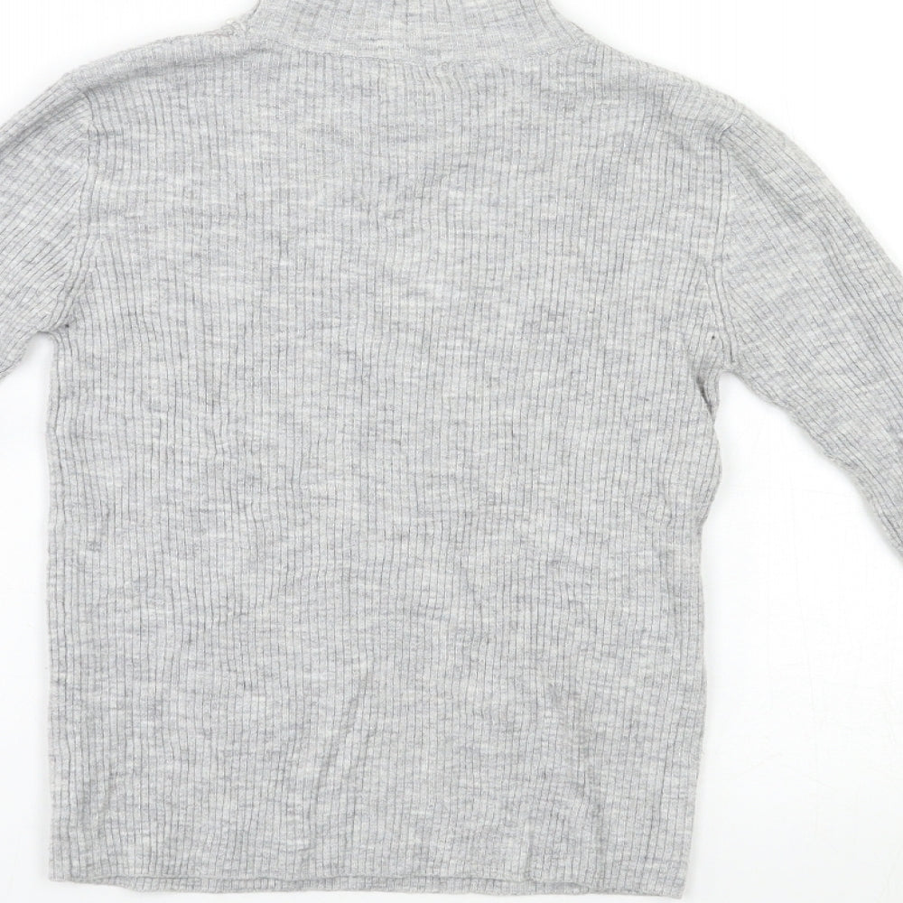 River Island Girls Grey  Knit Pullover Jumper Size 11 Years