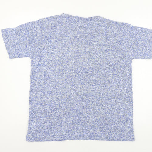 Afibel Womens Blue  Knit Basic T-Shirt Size 20