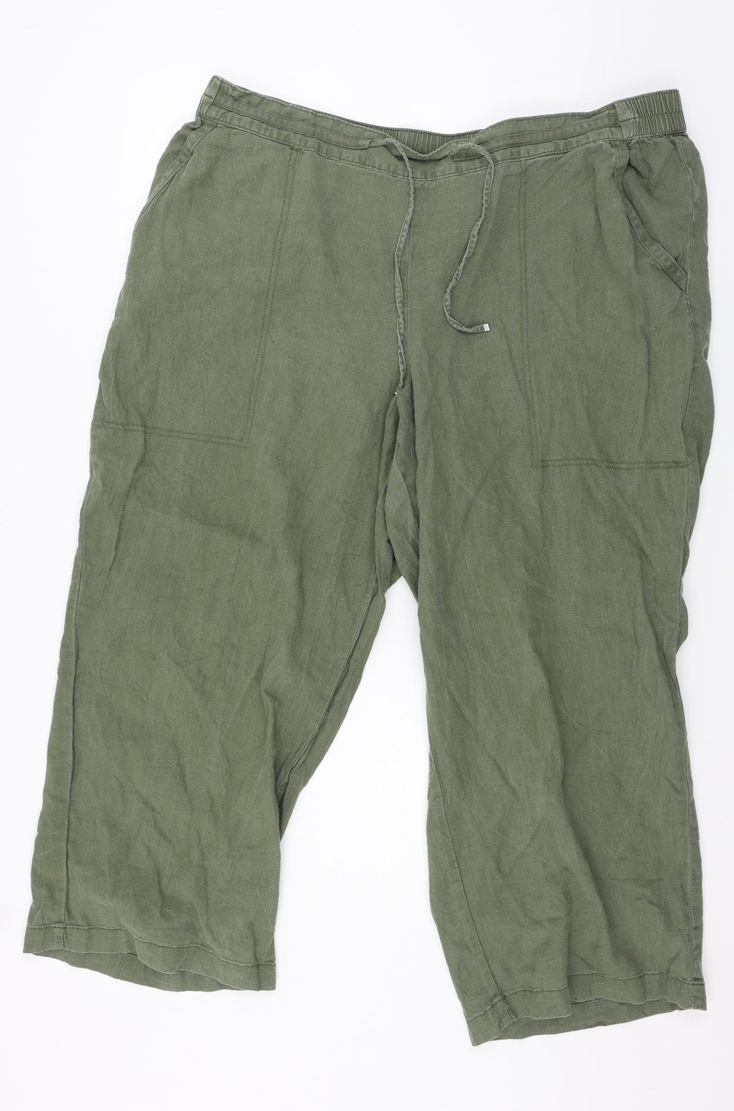Evans Womens Green   Trousers  Size 24 L24 in