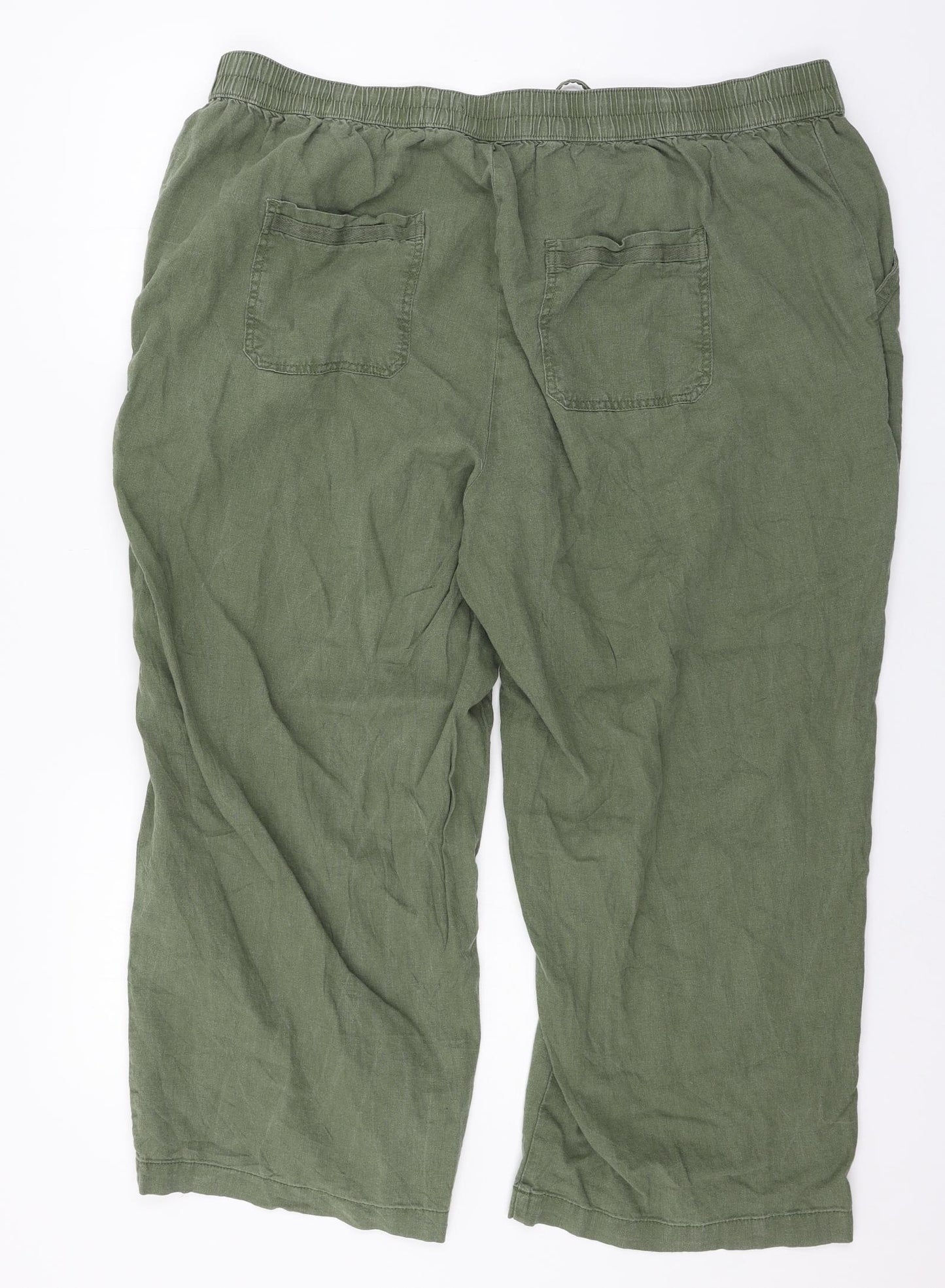 Evans Womens Green   Trousers  Size 24 L24 in