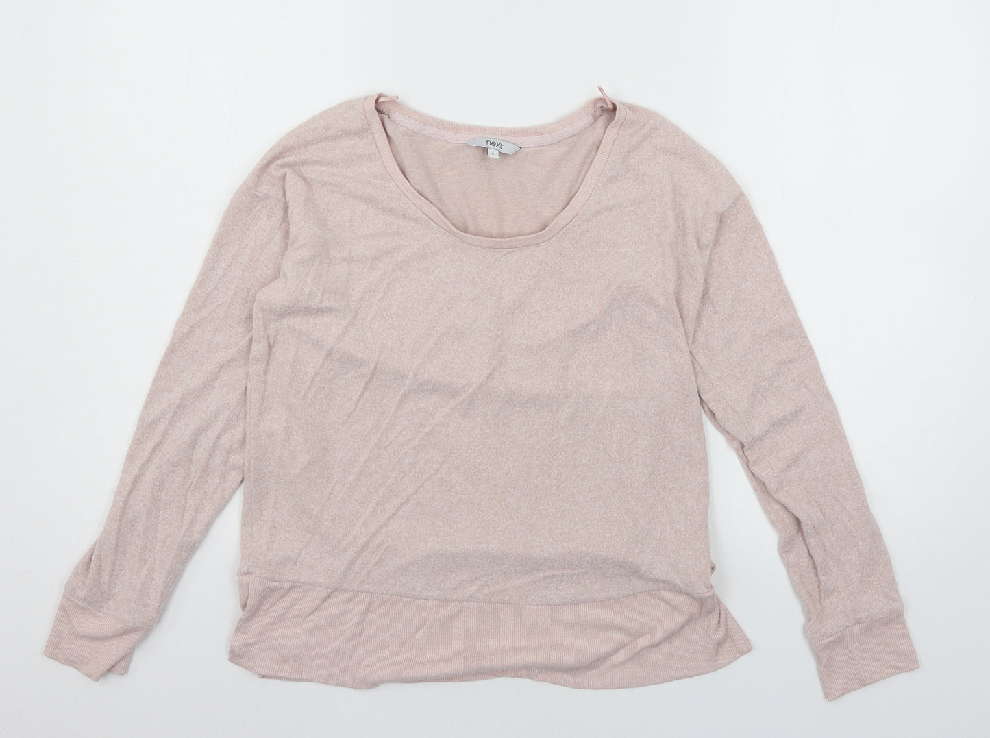 NEXT Womens Pink Solid Jersey Top Pyjama Top Size 8