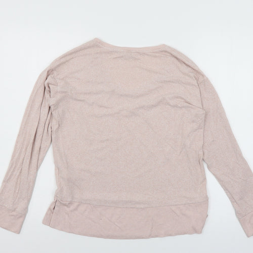 NEXT Womens Pink Solid Jersey Top Pyjama Top Size 8