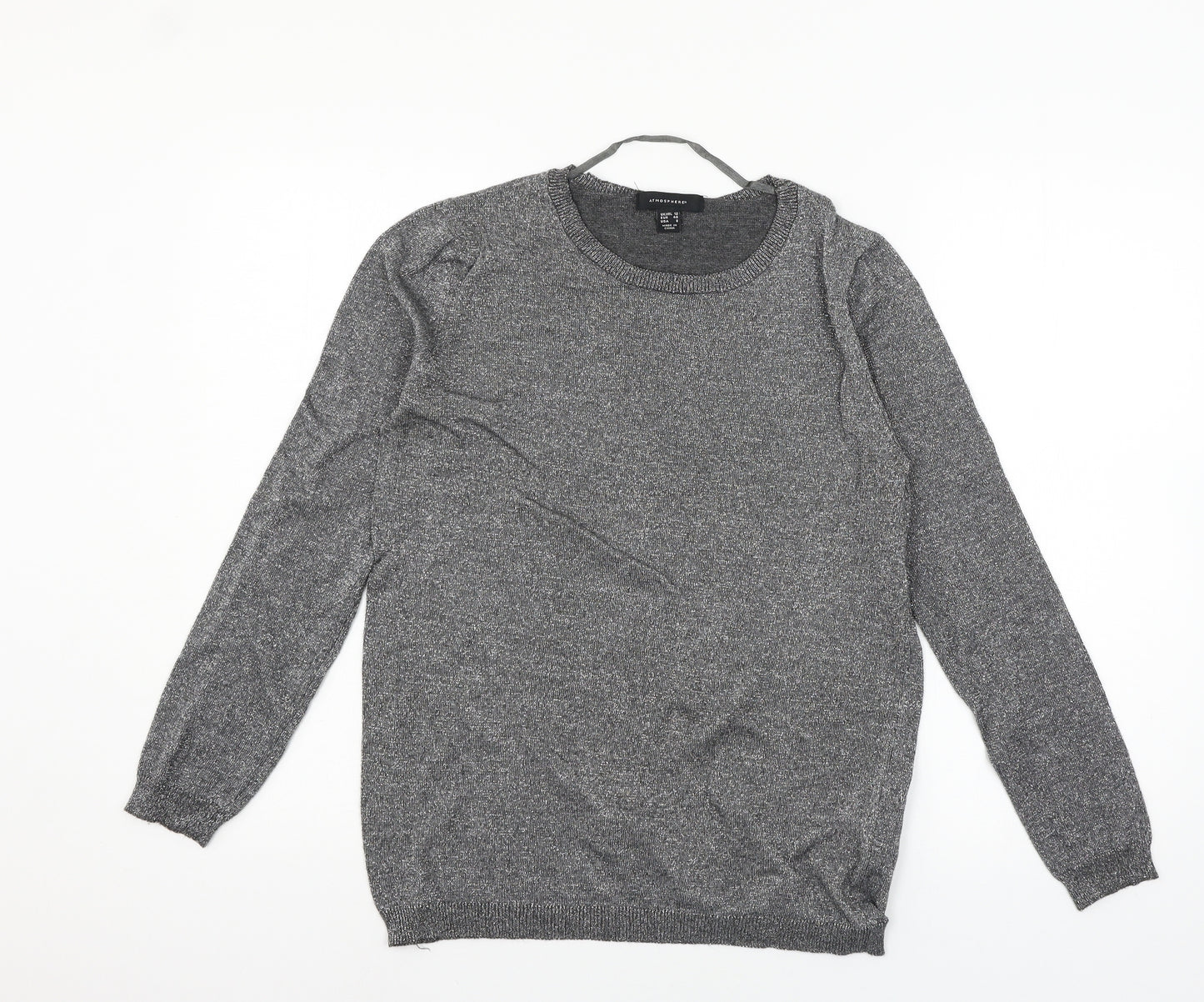 Atmosphere Womens Silver  Knit Pullover Jumper Size 12