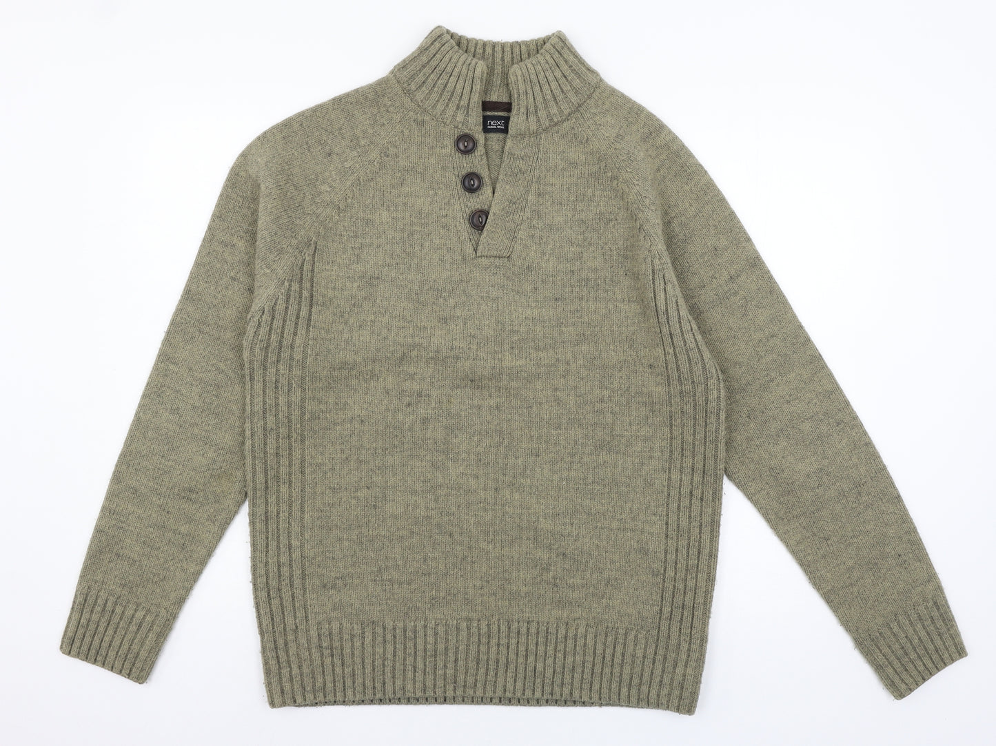 NEXT Mens Green  Knit Pullover Jumper Size M