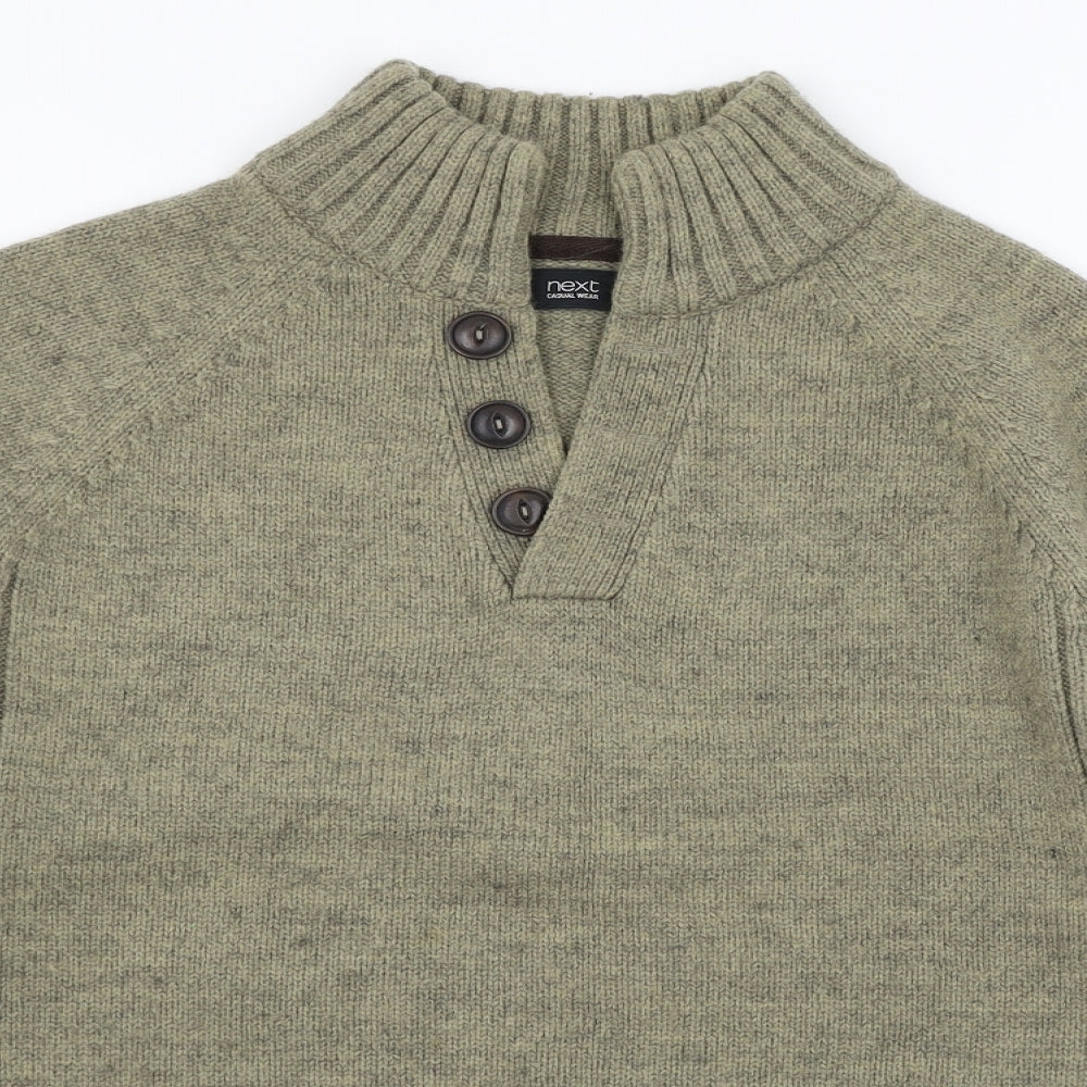 NEXT Mens Green  Knit Pullover Jumper Size M