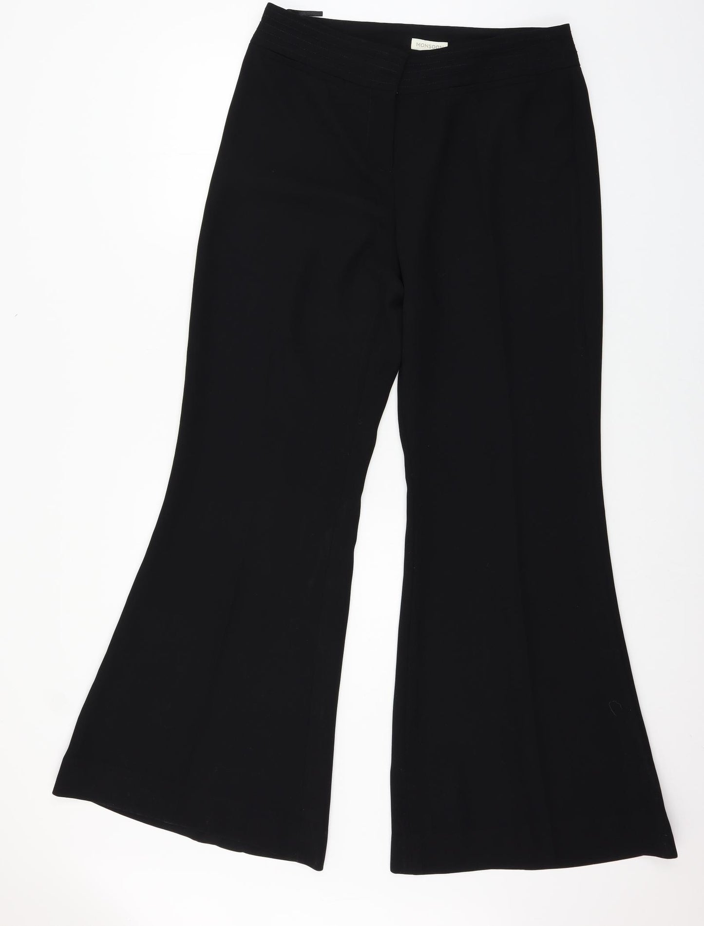 Monsoon Womens Black   Trousers  Size 14 L31 in