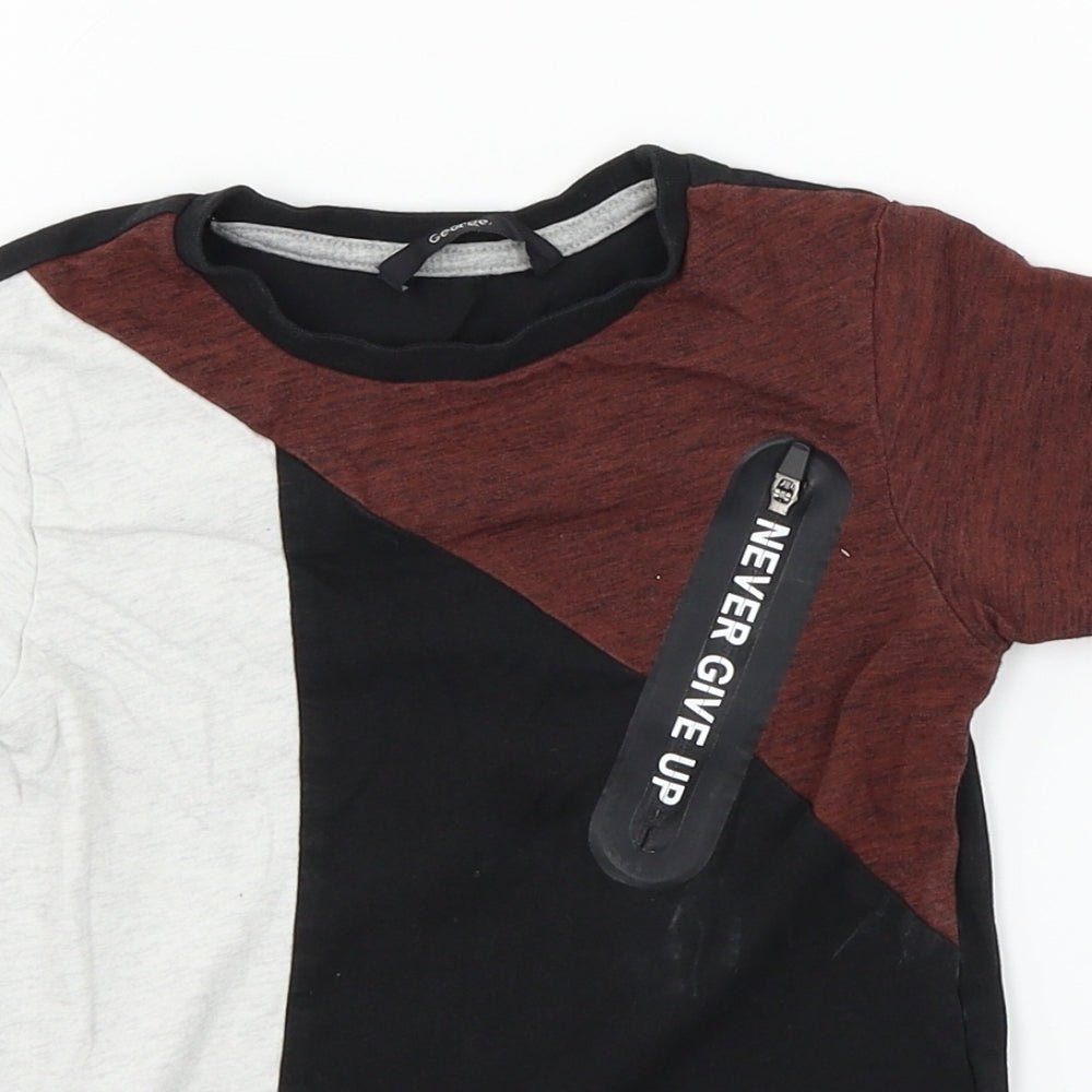 George Boys Black  Jersey Basic T-Shirt Size 2-3 Years