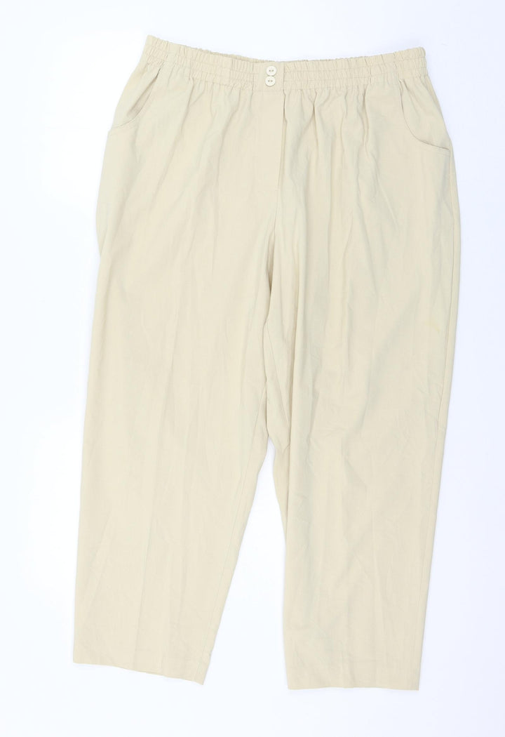 trevia Womens Beige Shorts Size 34 in