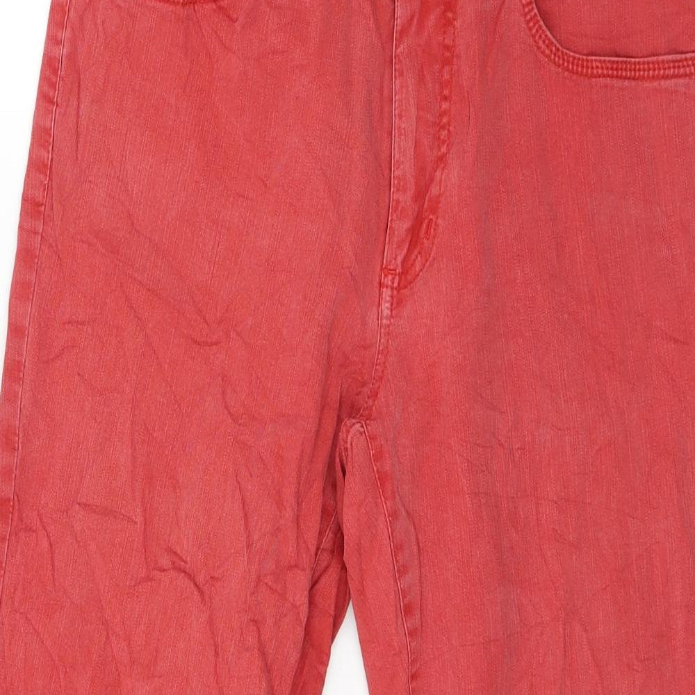 Angels Womens Red  Denim Skinny Jeans Size 12 L24 in