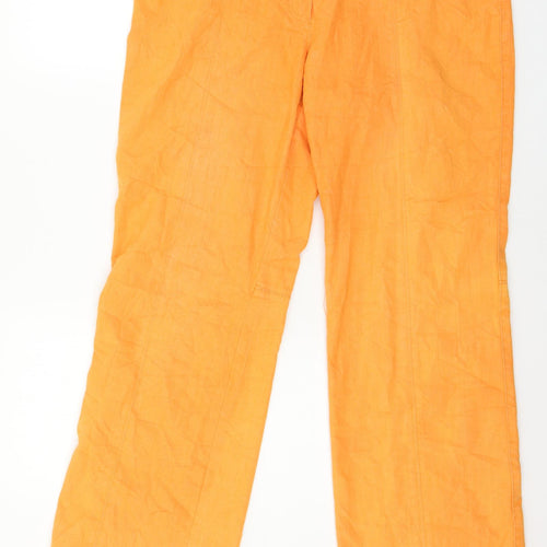 My Own Womens Orange  Denim Trousers  Size 16 L31 in