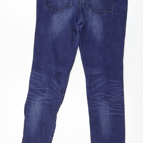Zara Womens Blue  Denim Straight Jeans Size 12 L30 in